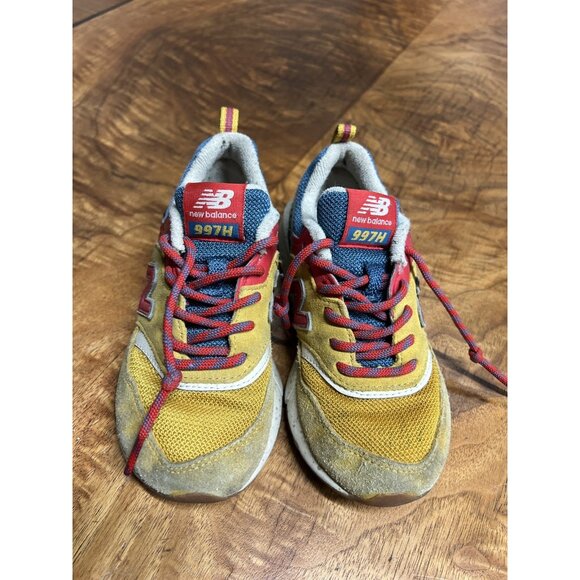 New Balance 997H x Cordura Boys 12 Youth Orange Blue Yellow Athletic Sneaker - Picture 3 of 6